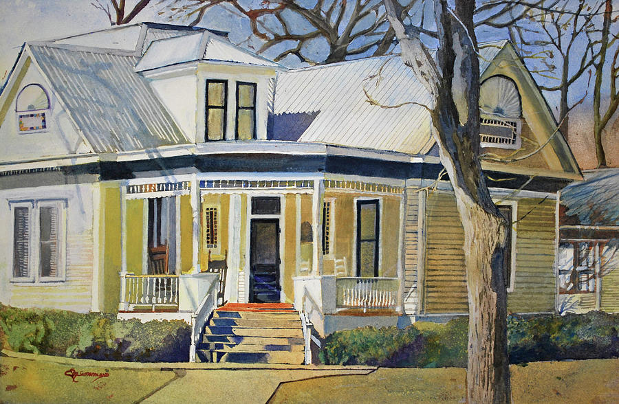 Sunny Porch Painting by E M Sutherland