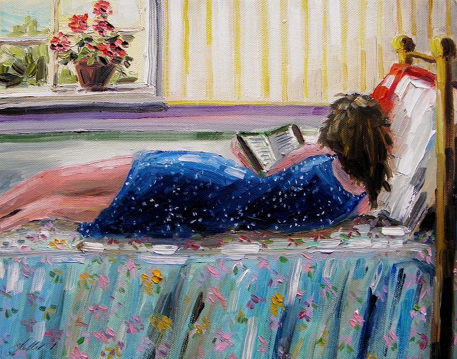 Impressionism Painting - Sunny Reading by John Williams