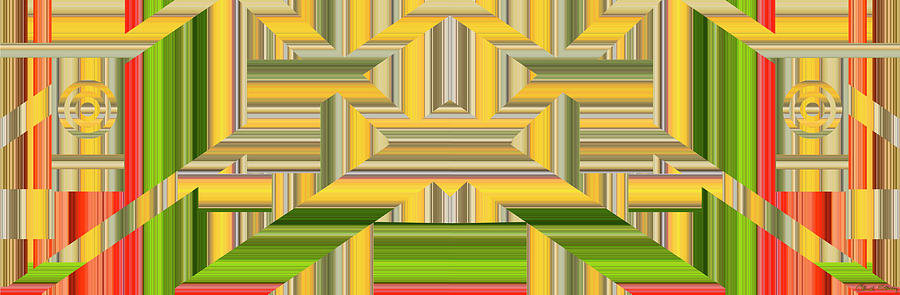Sunny Side Abstract Wide Digital Art by Chuck Staley