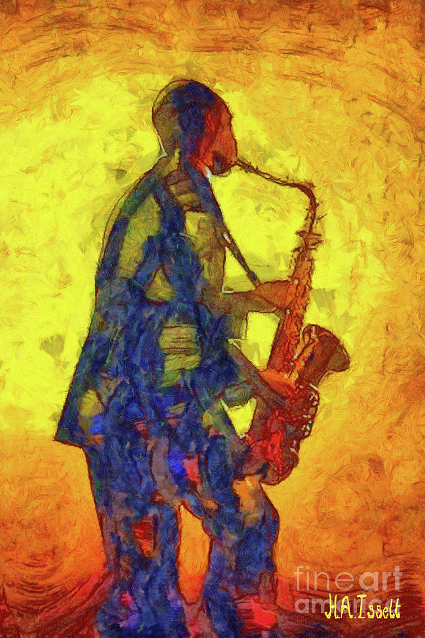 Sunny Side Up Sax Digital Art by Humphrey Isselt