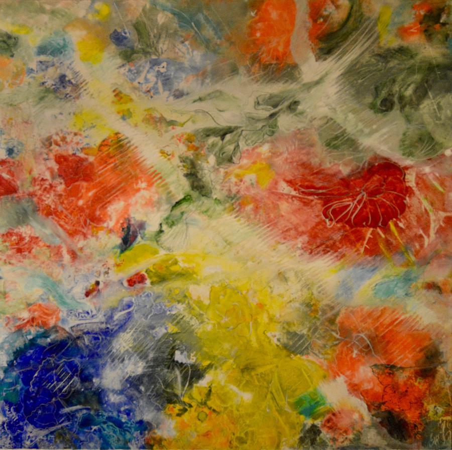 Abstract Painting - Sunny Summer by Nipper Suntrapak