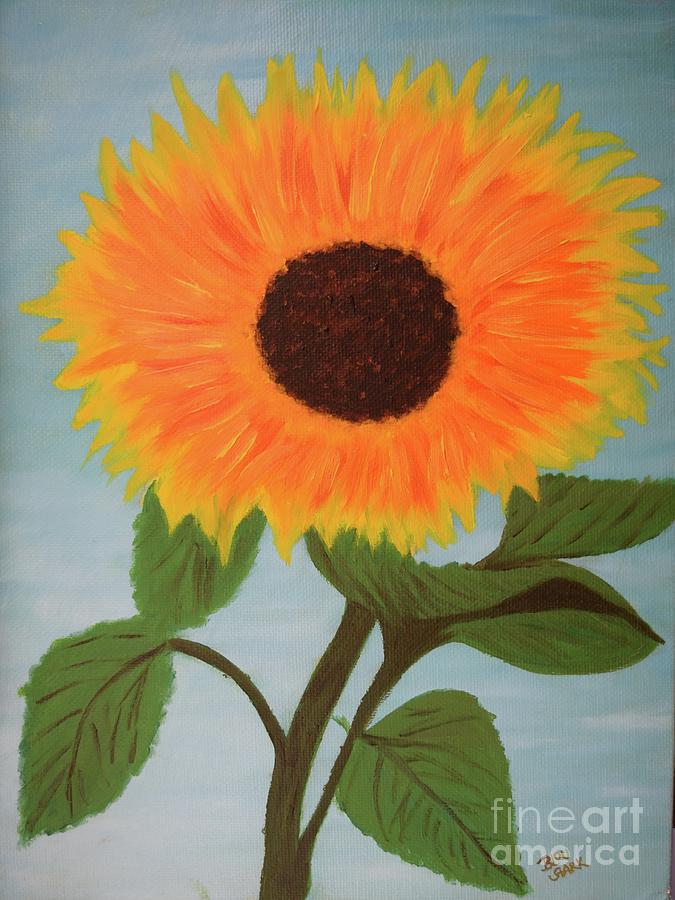 Sunny Sunflower Painting by Barrie Stark