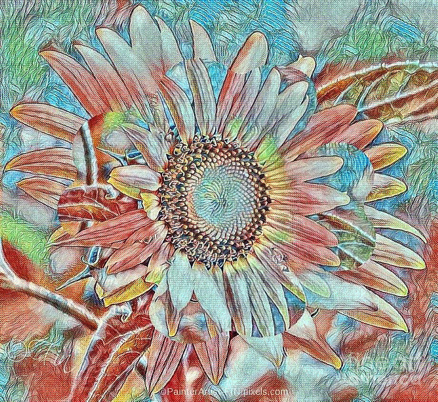 Sunny Sunflowers Mixed Media by PainterArtist FIN