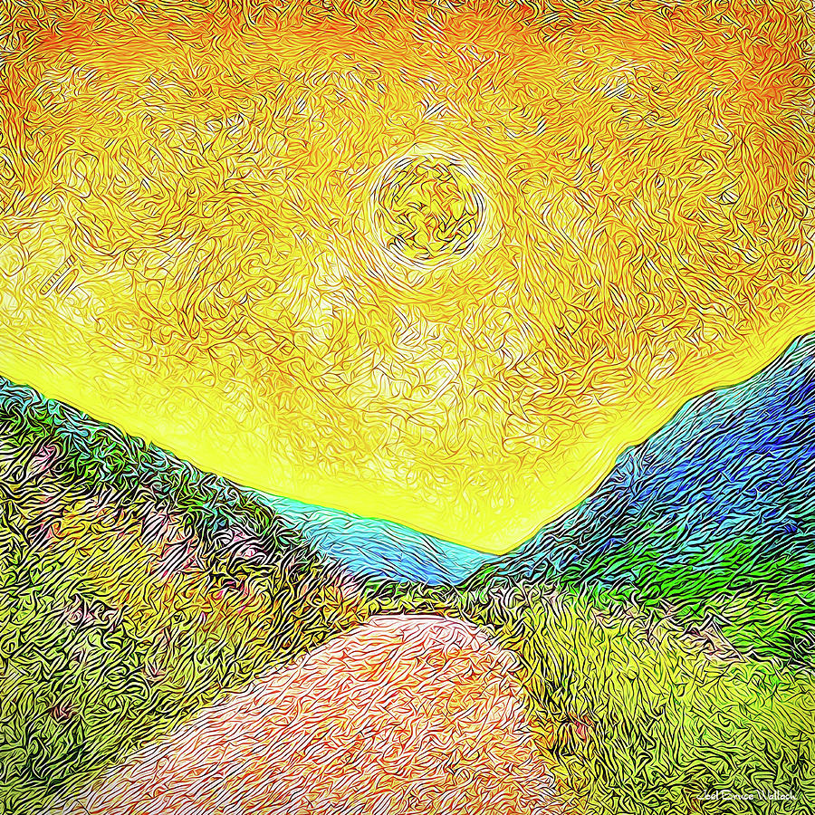 Sunny Trail - Marin California Digital Art by Joel Bruce Wallach