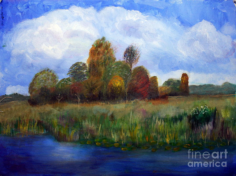 Sunny Winter Day at Loxhatchee Painting by Donna Walsh