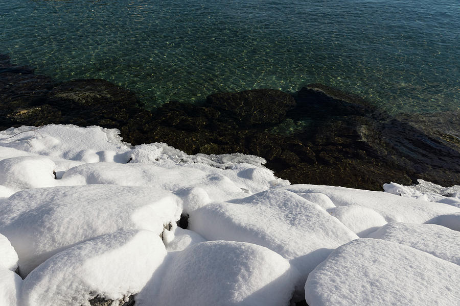 Sunny Winter Layers on the Lake Photograph by Georgia Mizuleva