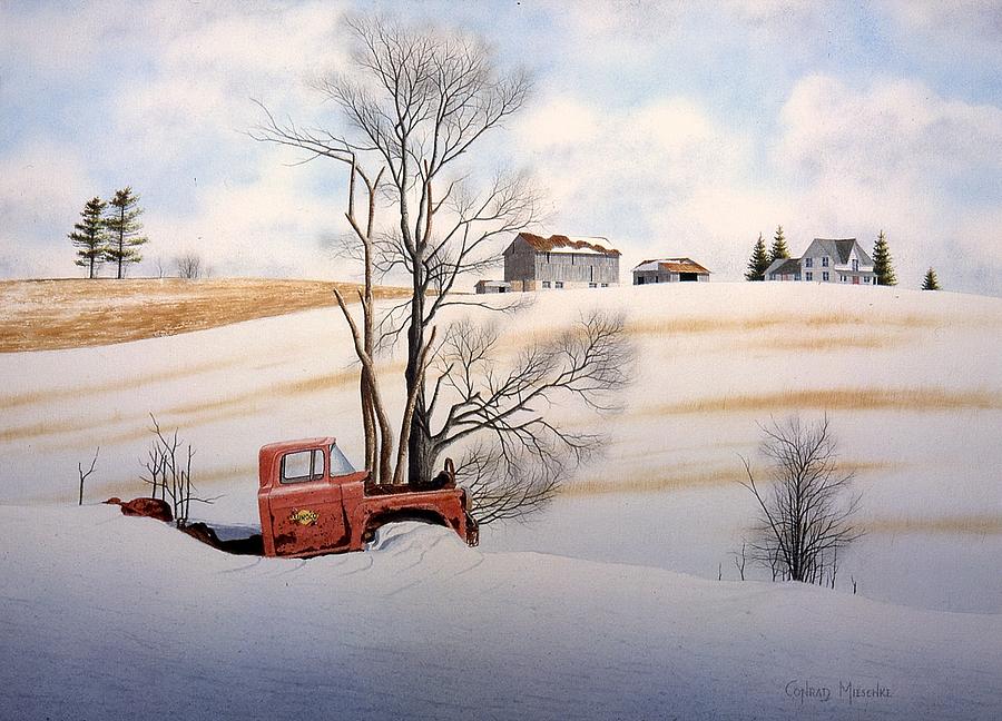 Sunoco Pick-up Painting by Conrad Mieschke