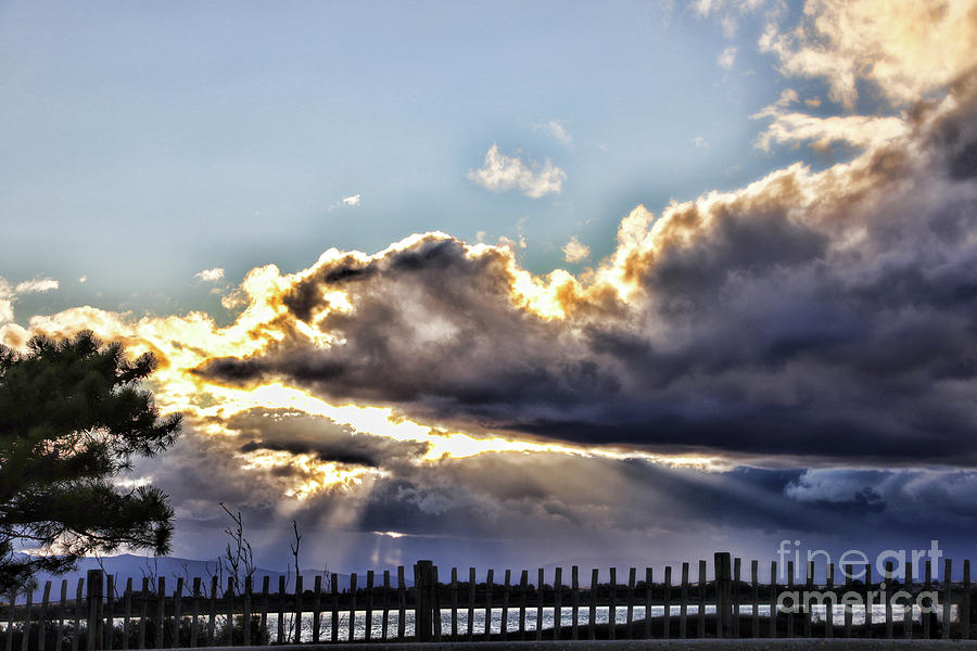 Sunray Sky France landscape  Photograph by Chuck Kuhn