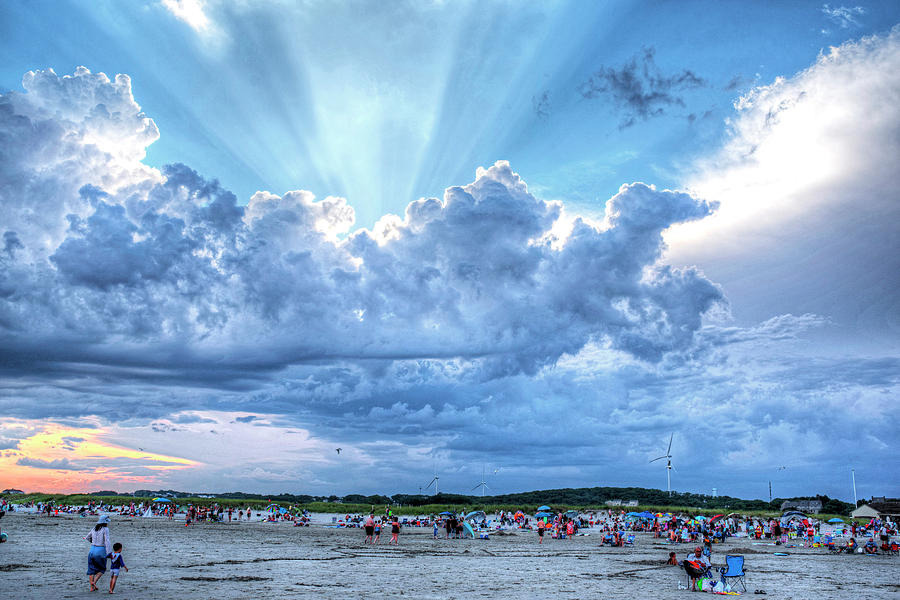Sunrays over Good Harbor Beach Gloucester MA Photograph by Toby McGuire