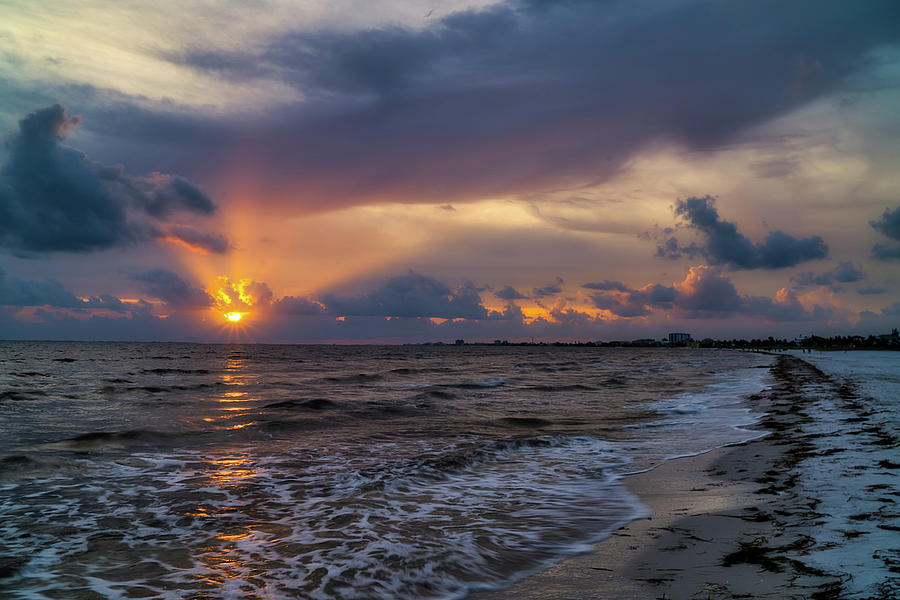 Sunrays Over the Gulf of Mexico Photograph by Tom Mc Nemar