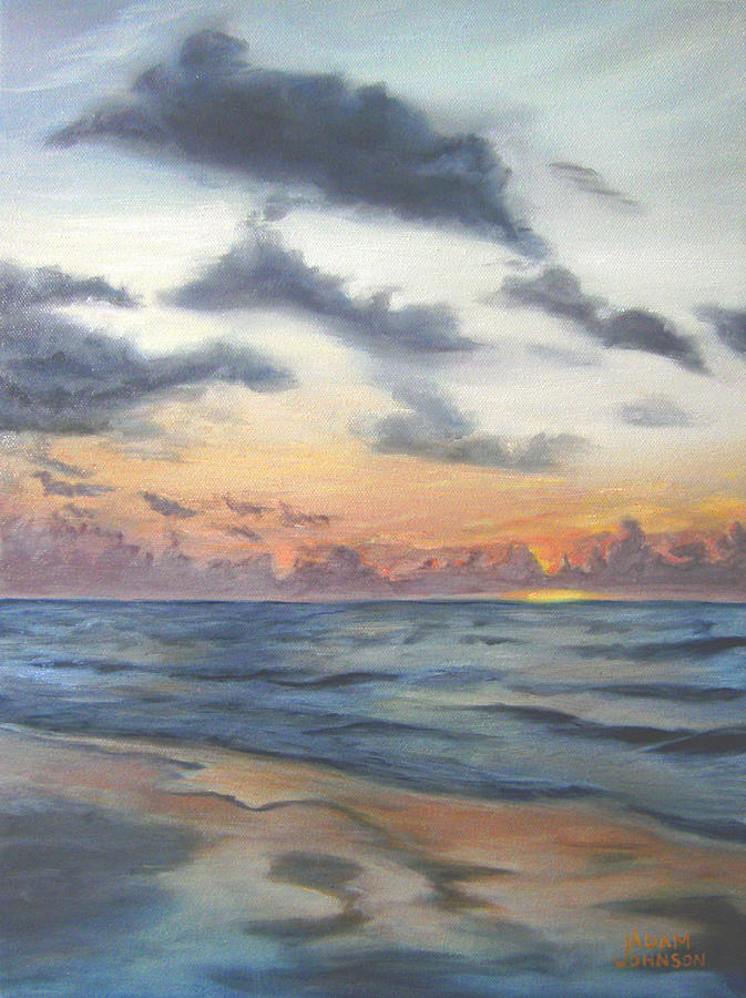 Sunset Painting - Sunrise 02 by Adam Johnson