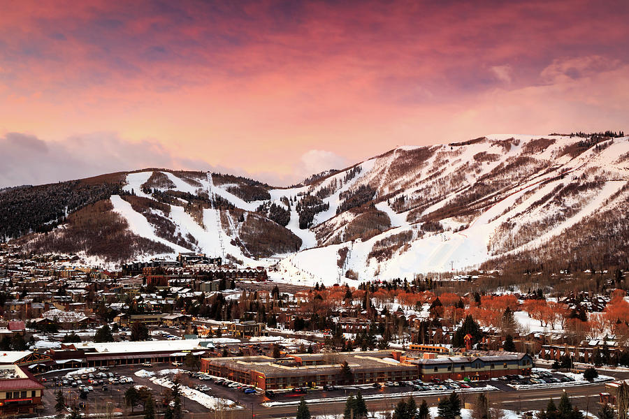 Sunrise above Park City Mountain, Utah. Photograph by Wasatch Light - Fine Art America