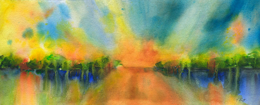 Sunrise Abstract 5 Painting by Frank Bright
