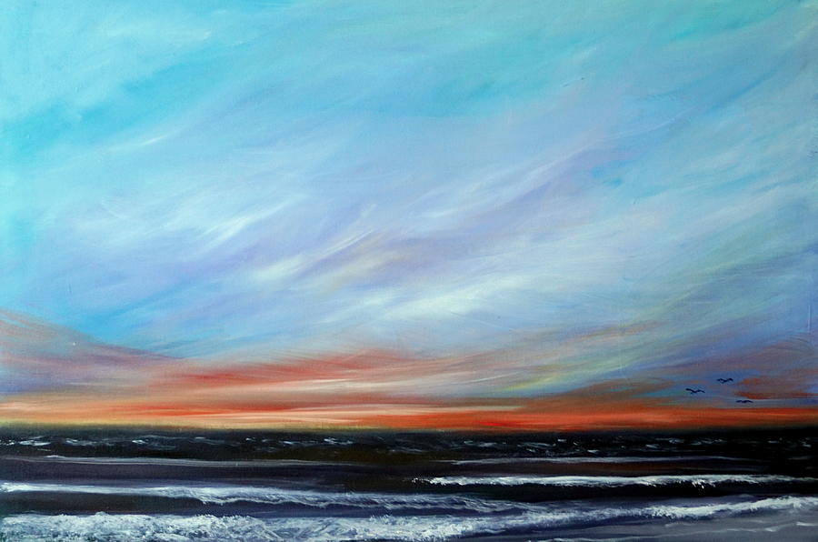 Sunrise and the Morning Star Eastern Shore Painting by Katy Hawk