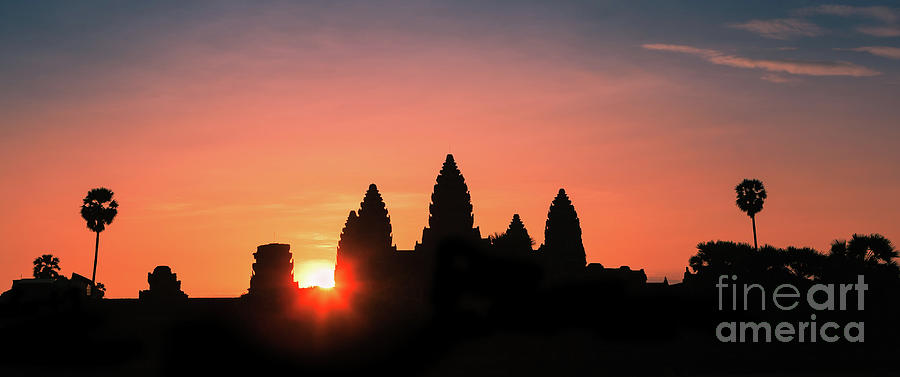 Sunrise at Angkor Wat 1 Photograph by Henk Meijer Photography