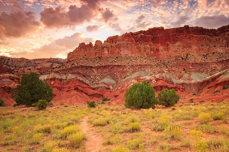 National Parks Photograph - Sunrise at Capitol Reef. by Wasatch Light