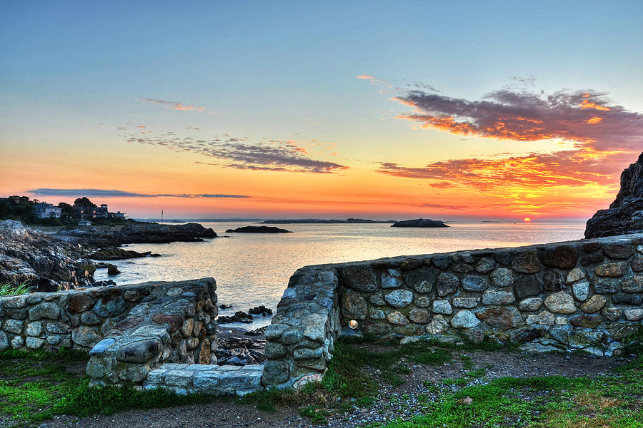 Sunrise at Castle Rock Marblehead MA Photograph by Toby McGuire