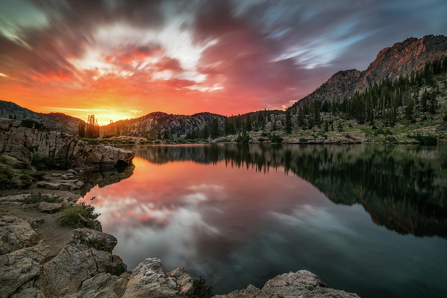 Summer Photograph - Sunrise at Cecret Lake by James Udall