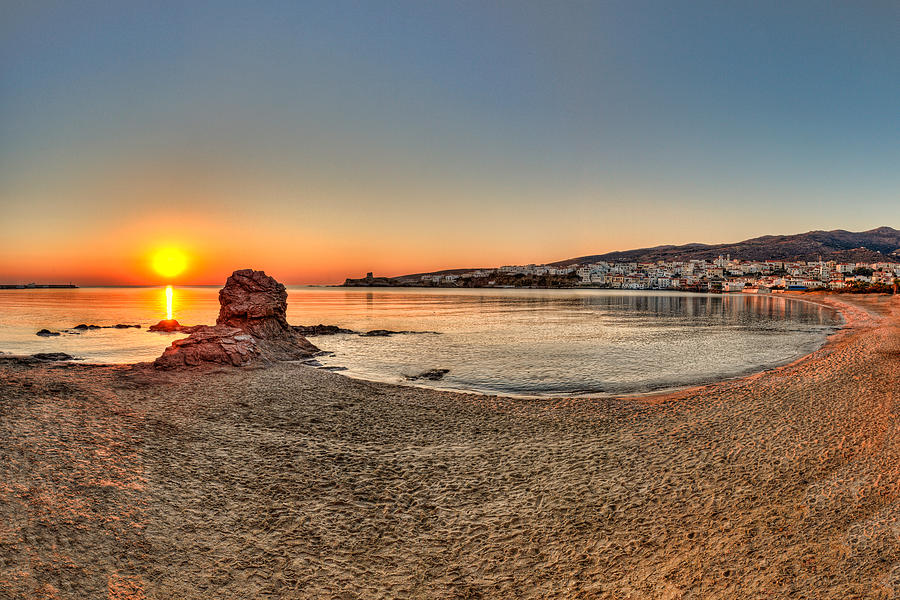 Sunrise at Chora in Andros island - Greece Photograph by Constantinos Iliopoulos
