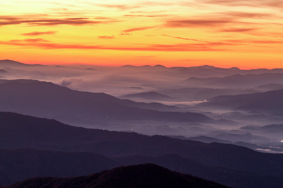 Sunrise at Clingmans Dome Photograph by Teri Virbickis