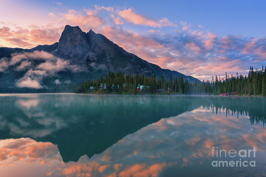 Sunrise at Emerald Lake Photograph by Henk Meijer Photography