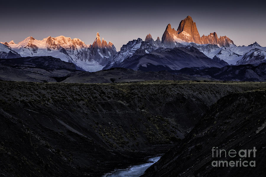 Sunrise At Fitz Roy Patagonia 1 Photograph by Timothy Hacker