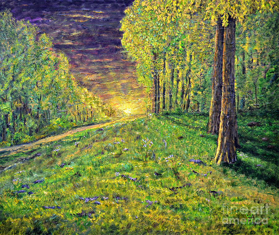 Sunrise at Fontainbleau Painting by Richard Wandell