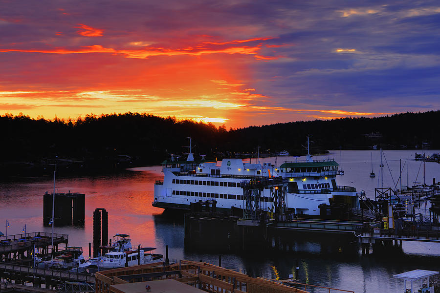 Friday Photograph - Sunrise at Friday Harbor by Bob Stevens