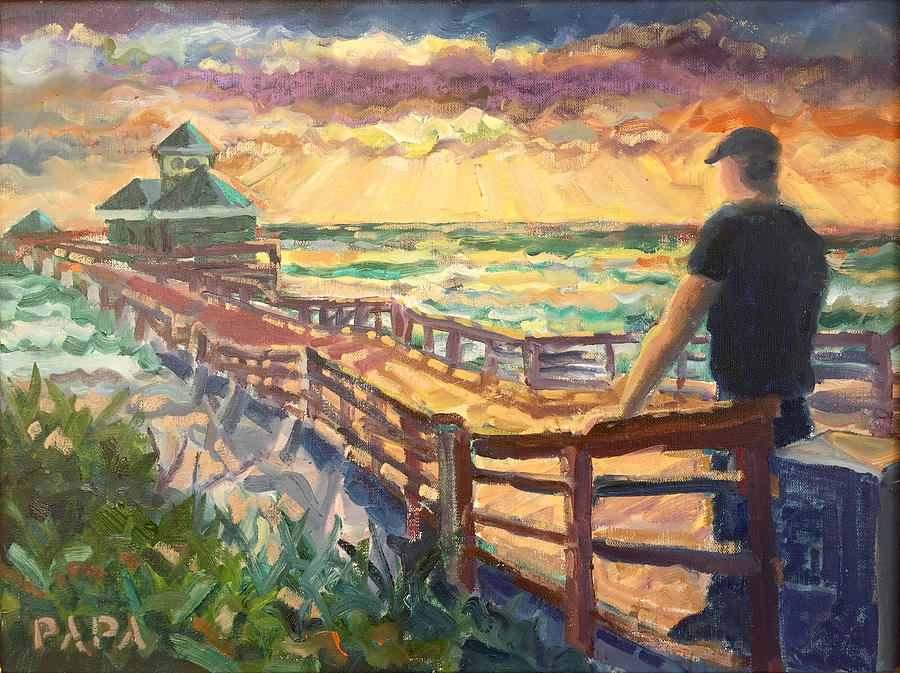 Sunrise at Juno Beach Painting by Ralph Papa