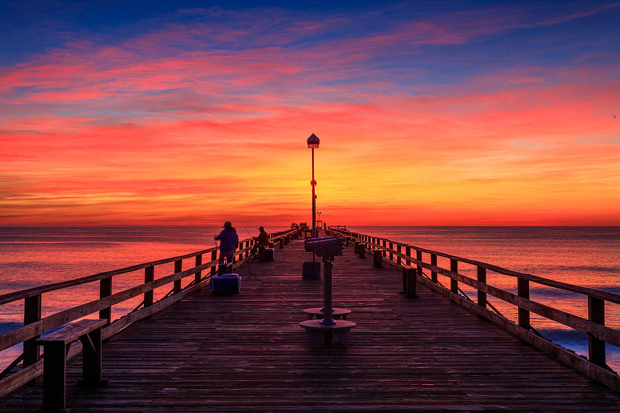 Pier Photograph - Sunrise at Kure Beach Pier by Nick Noble