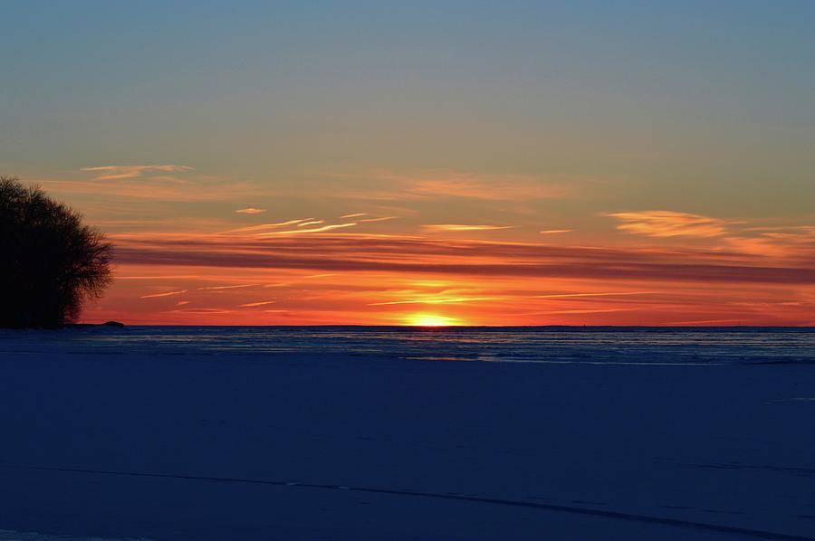 Sunrise At Lake Simcoe In March  Photograph by Lyle Crump