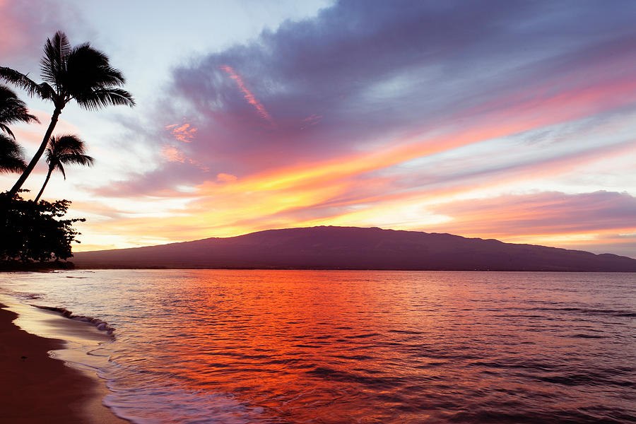 Beach Photograph - Sunrise at Maalaea Maui by David Olsen