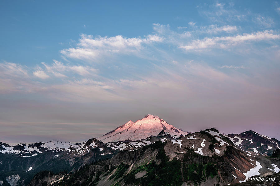 Sunrise at Mt. Baker Photograph by Philip Cho