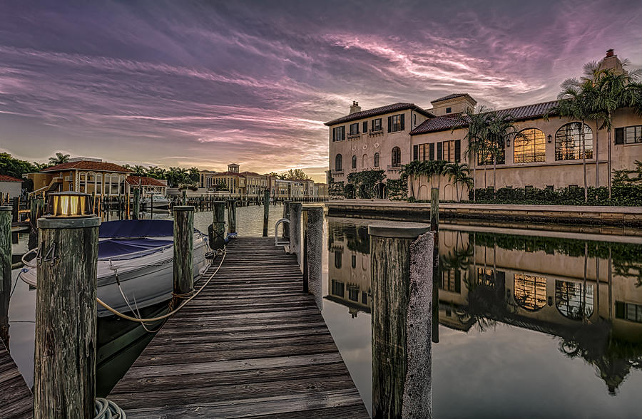 Sunrise at Naples, Florida Photograph by Peter Lakomy
