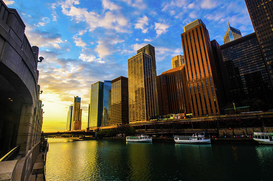 Chicago Photograph - Sunrise at Navy Pier by D Justin Johns