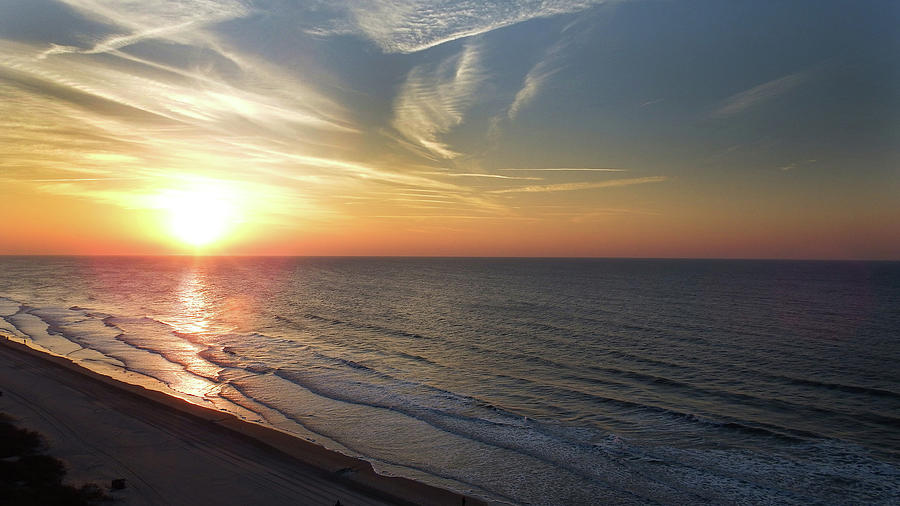 Beach Photograph - Sunrise at North  Myrtle Beach by Cathy Harper