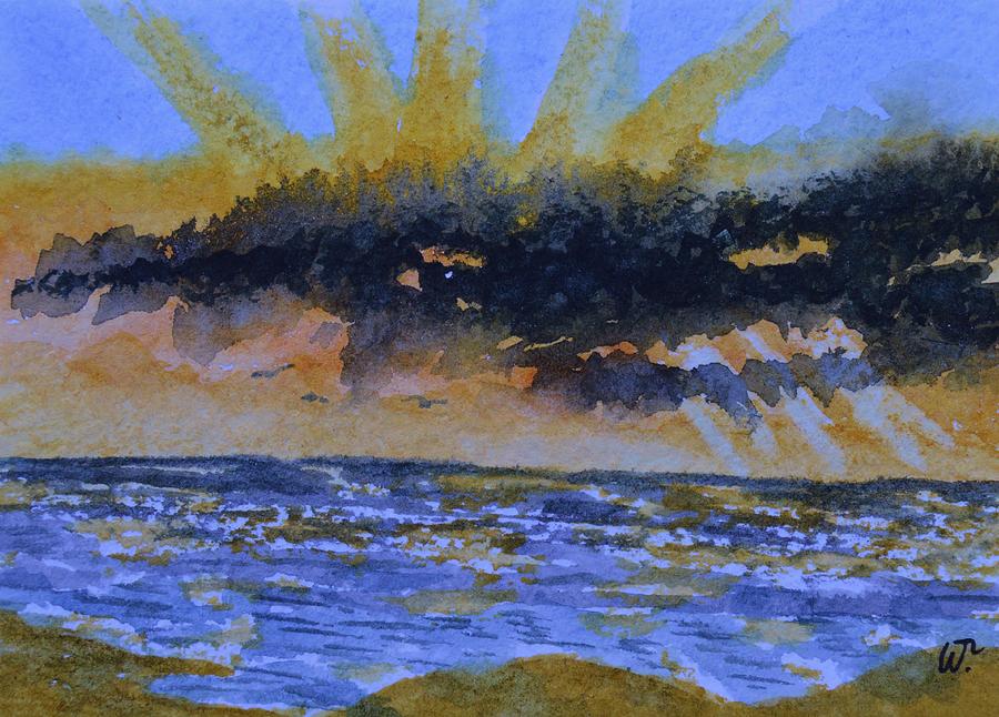 Sunrise at Ormond Beach Painting by Warren Thompson
