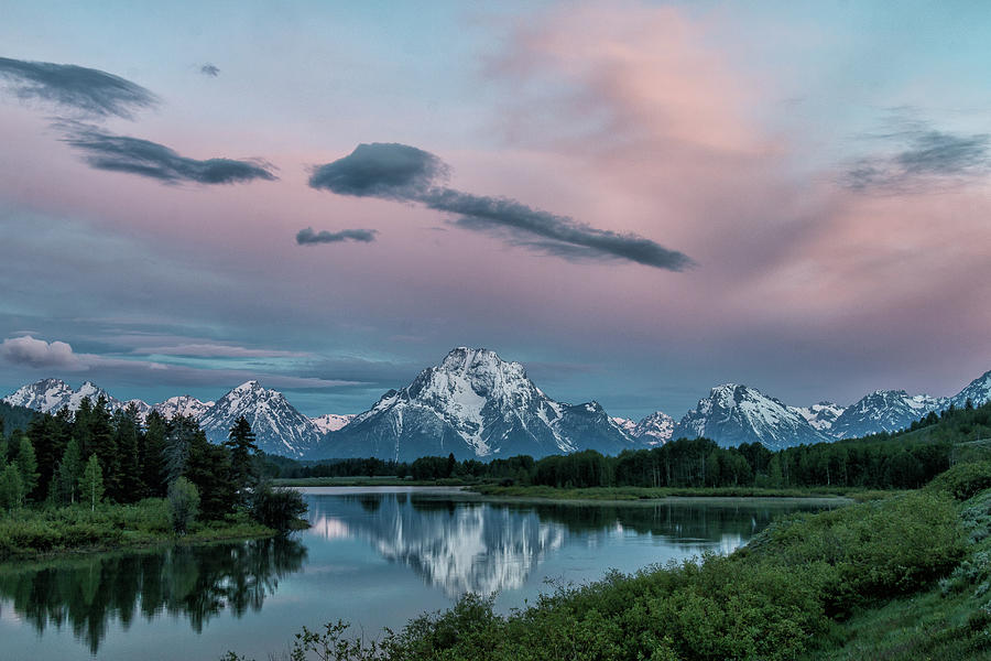 Sunrise at Oxbow Bend Photograph by Tony Hake