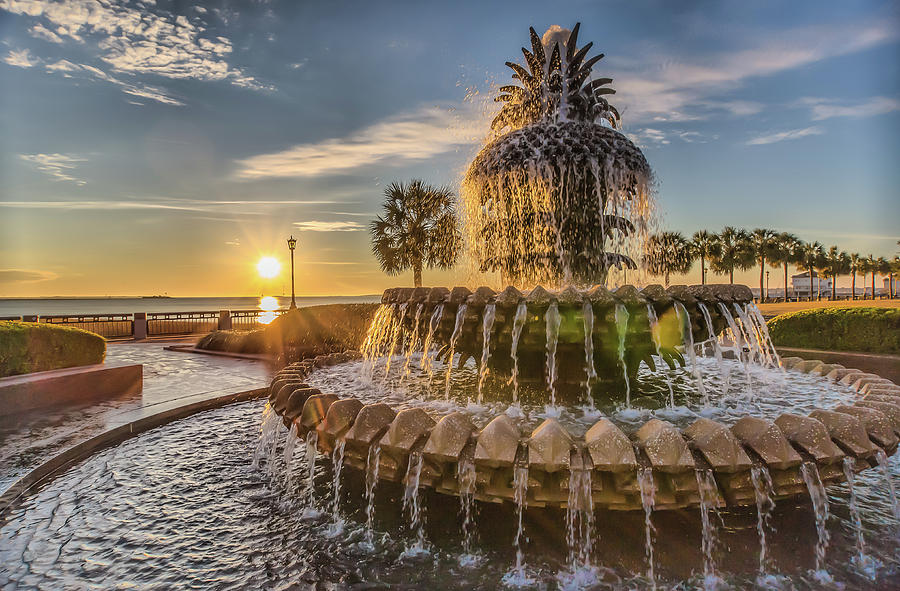 Sunrise at Pineapple Fountain Photograph by Lynne Jenkins