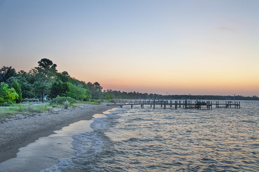 Sunrise at Piney Point Beach - Maryland Photograph by Bill Cannon