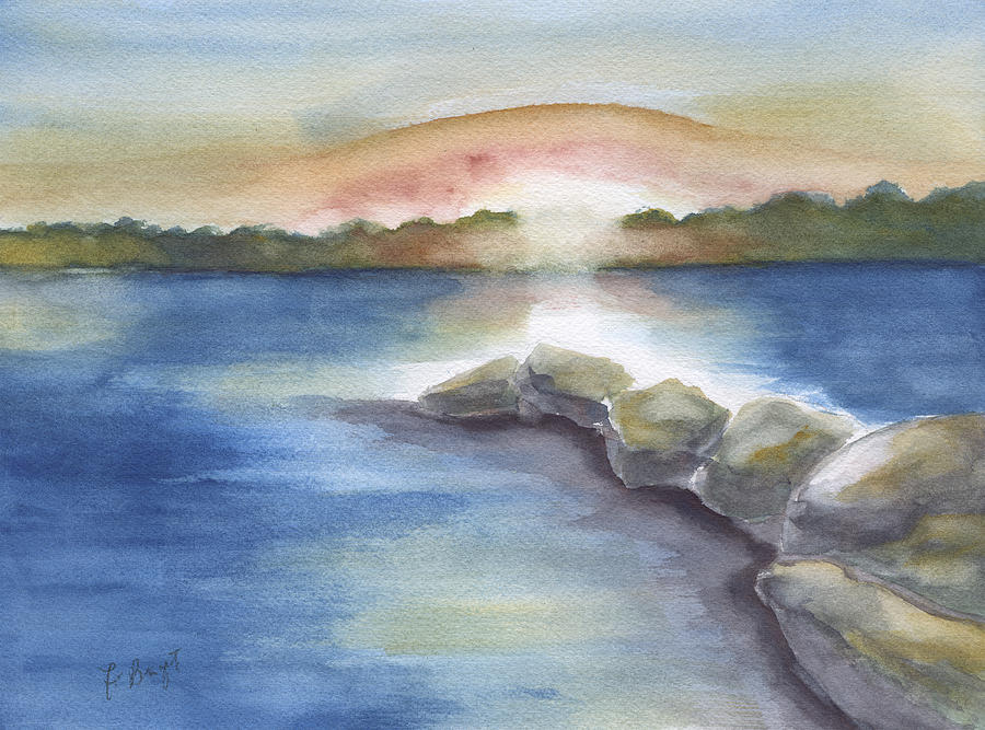 Sunrise at Roatan Painting by Frank Bright