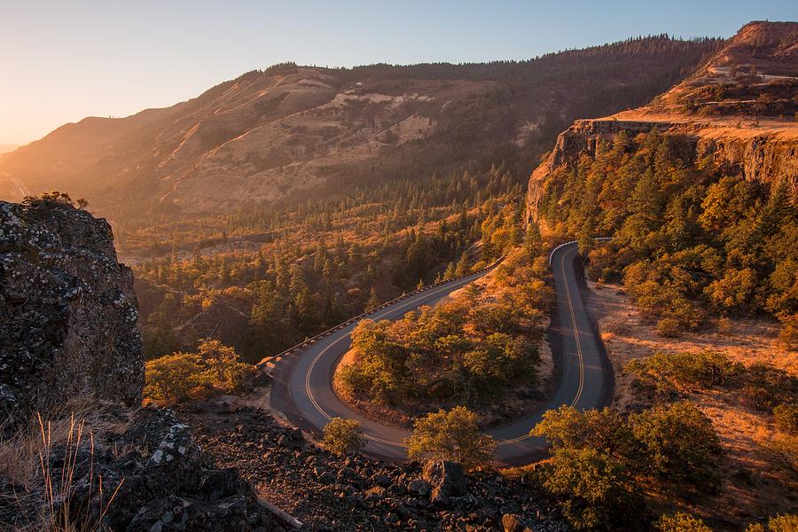 Sunrise at Rowena Crest Photograph by Philip Cho
