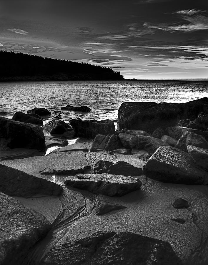 Sunrise At Sand Beach Acadia NP Photograph by Jim LaMorder