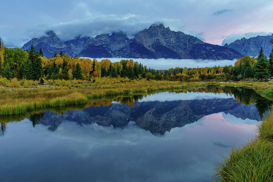 Sunrise At Schwabacher Landing Photograph By Jeff Stoddart Fine Art