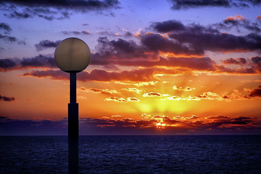 Sunrise at Sea off the Delmarva Coast Photograph by Bill Swartwout
