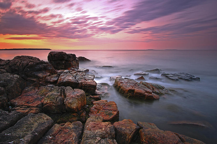 Sunrise at Seawall Maine Acadia National Park Photograph by Juergen Roth