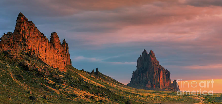 Sunrise at Shiprock - New Mexico Photograph by Henk Meijer Photography