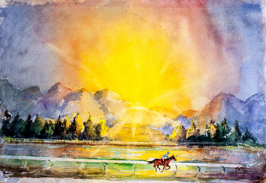 Sunrise At Sunland Park Painting