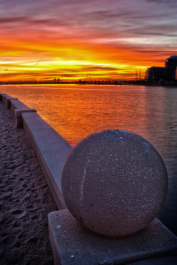 Sunrise at Tempe Town Lake Photograph by Dave Dilli