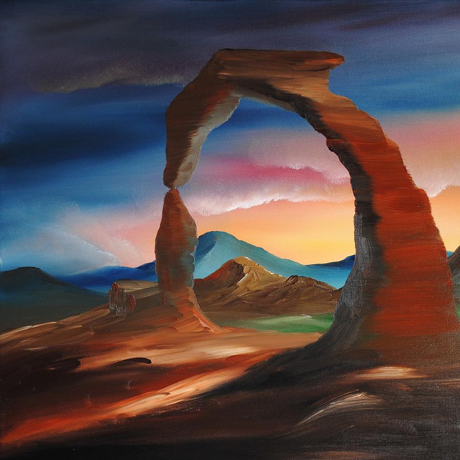 Sunrise At The Arche Painting by John Johnson